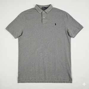 Polo Ralph Lauren Mens XXL Classic Fit Grey Heather Pique Short Sleeve Shirt